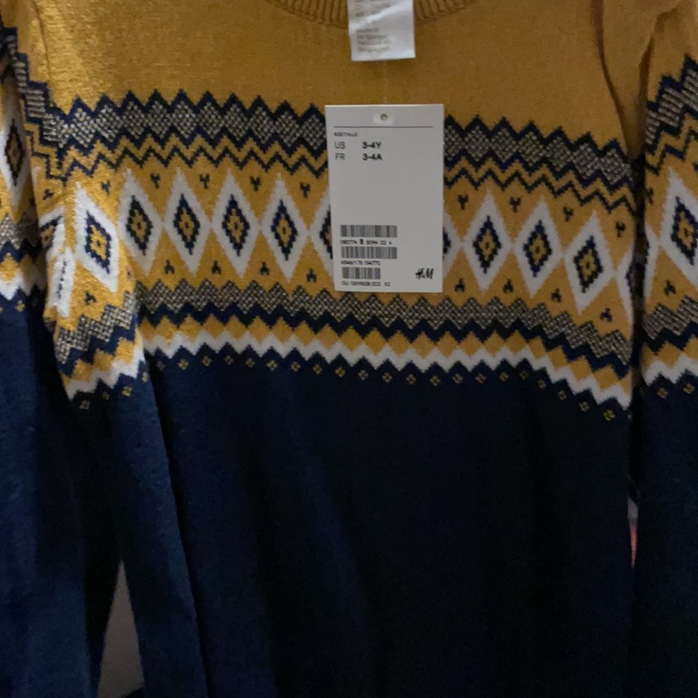 H&M boys fair isle sweater